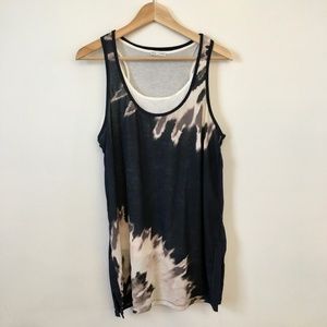 Zara tie dye drapey top